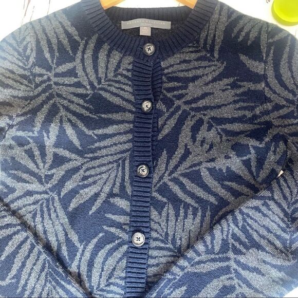 PROENZA SCHOULER for Target Gray Navy Blue Cardigan cotton cashmere Sweater top - Picture 8 of 10